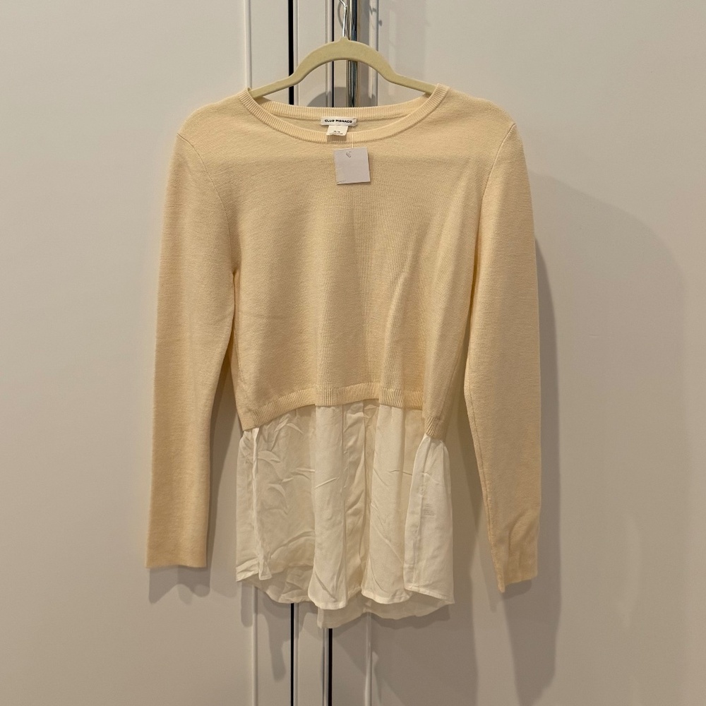 Club Monaco Wool and Silk shirt sweater NWT
